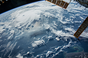 卫星空间站航天日科技摄影图