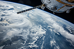 卫星空间站太空未来摄影图