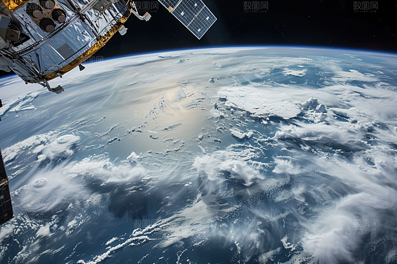卫星空间站星空未来摄影图