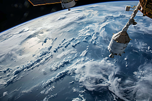 卫星空间站地球未来摄影图