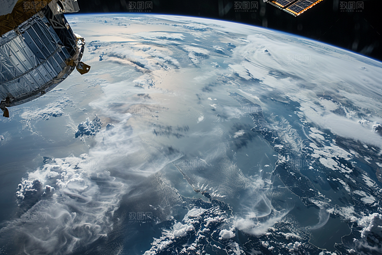 卫星空间站航天日宇宙摄影图