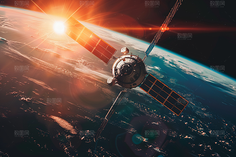 卫星空间站未来星空摄影图