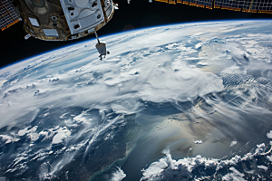 卫星空间站科技航天日摄影图