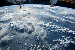 卫星空间站宇宙高清摄影图