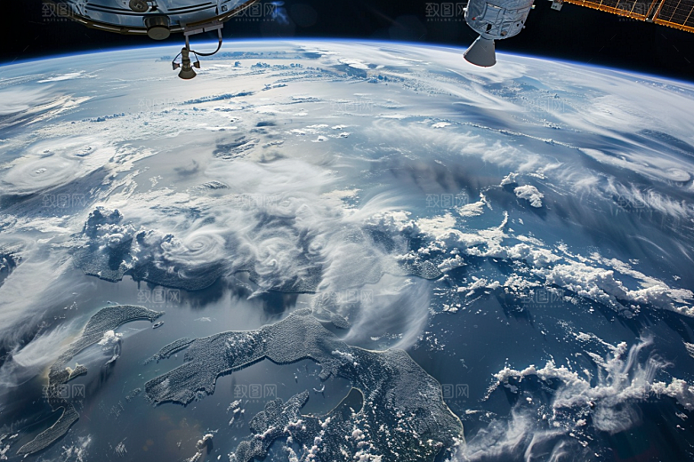 卫星空间站宇宙高清摄影图