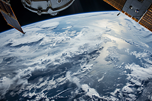 卫星空间站未来星空摄影图