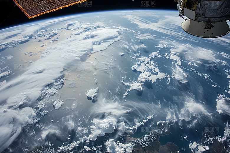 卫星空间站星球微信开屏摄影图