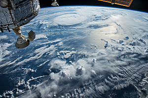 卫星空间站航天日高清摄影图