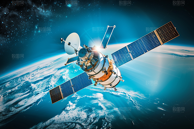 卫星空间站未来星空摄影图
