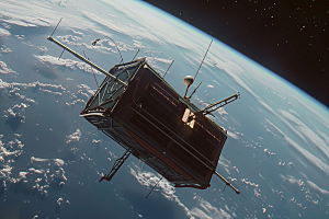 卫星空间站星球科技摄影图
