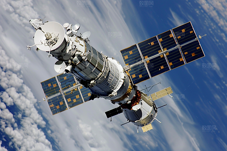 卫星空间站宇宙高清摄影图