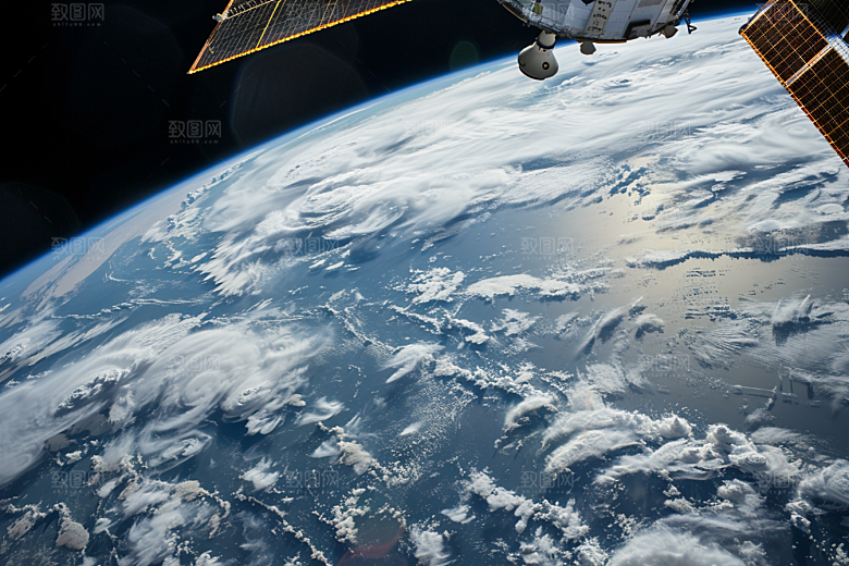 卫星空间站航天日未来摄影图