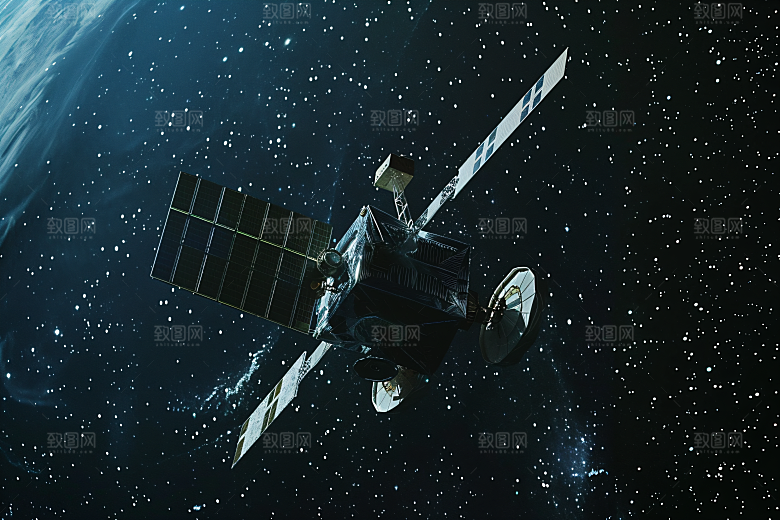 航天卫星星辰大海太空摄影图