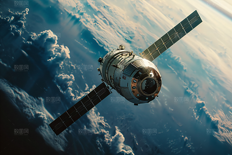 航天卫星空间站太空摄影图
