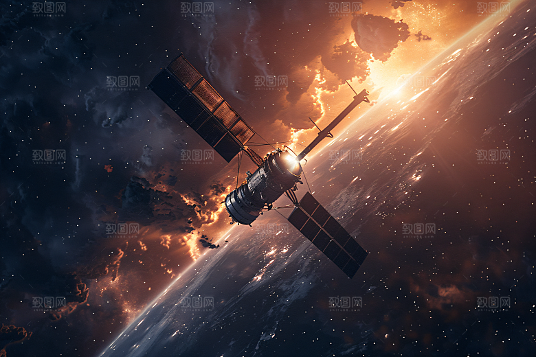 航天卫星科技宇航摄影图