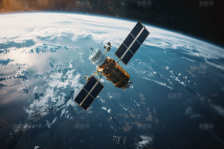 航天卫星星辰大海太空摄影图