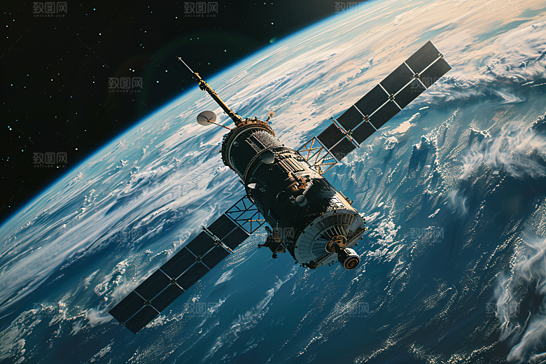 航天卫星宇宙地球摄影图