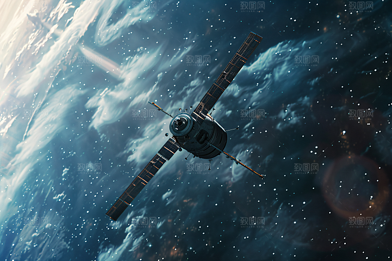 航天卫星太空星空摄影图