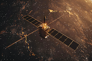 航天卫星星空科技摄影图