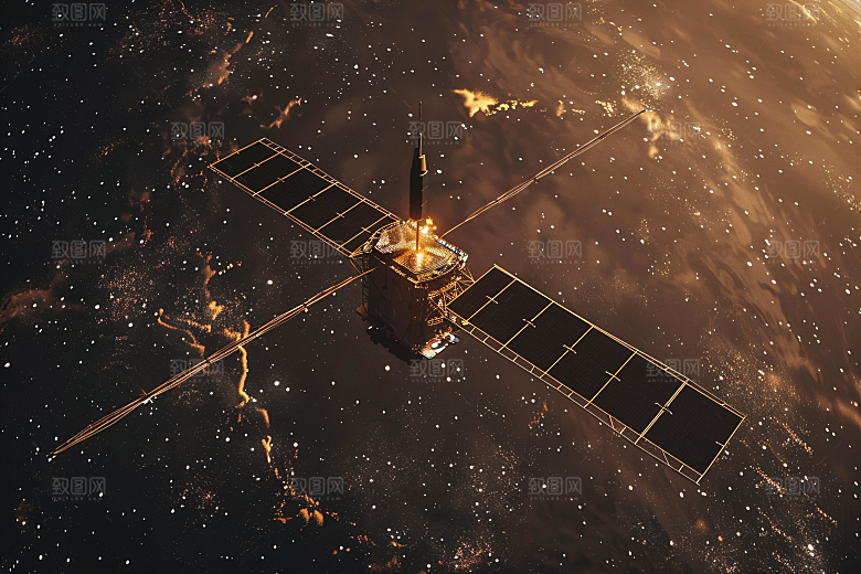 航天卫星星空科技摄影图