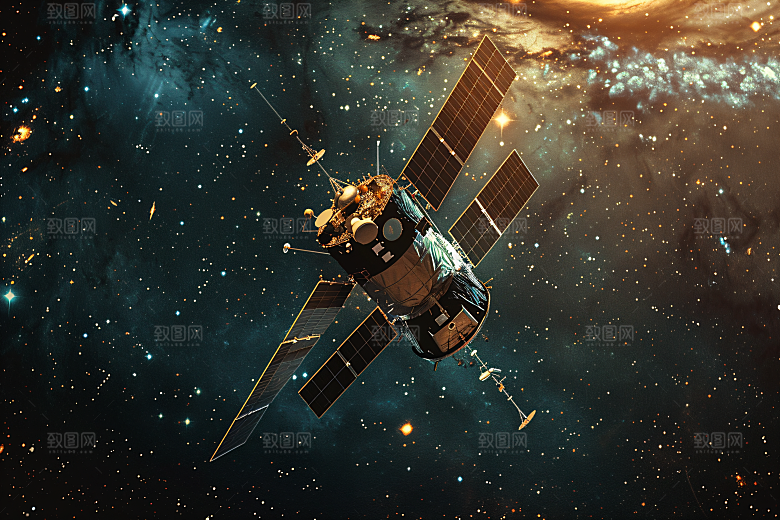 航天卫星星空宇宙摄影图