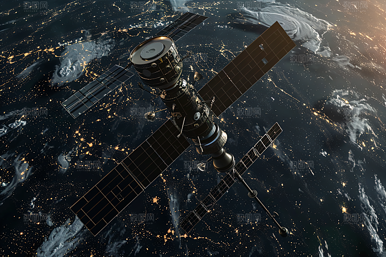 航天卫星星辰大海宇宙摄影图