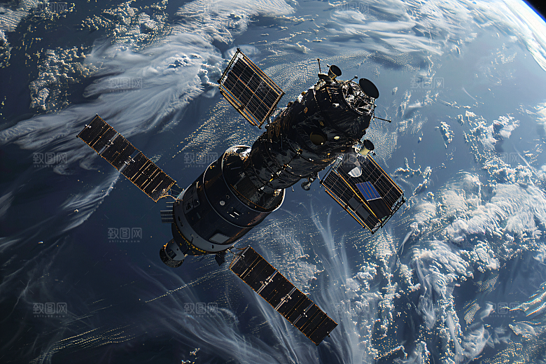 航天卫星星空微信开屏摄影图