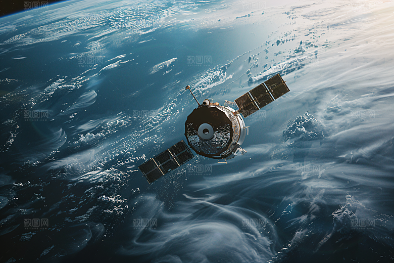 航天卫星高清空间站摄影图