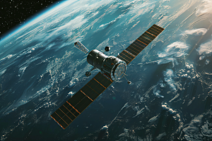 航天卫星空间站科技摄影图