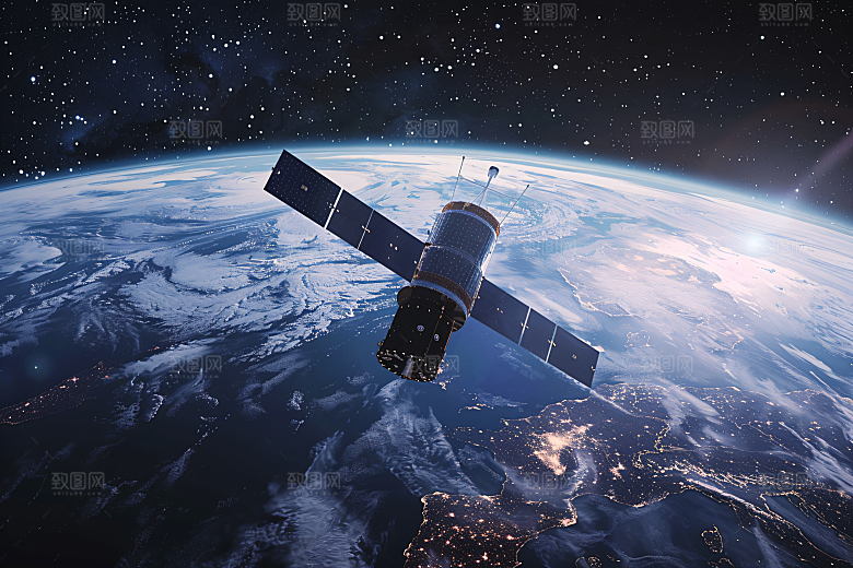 航天卫星空间站星球摄影图