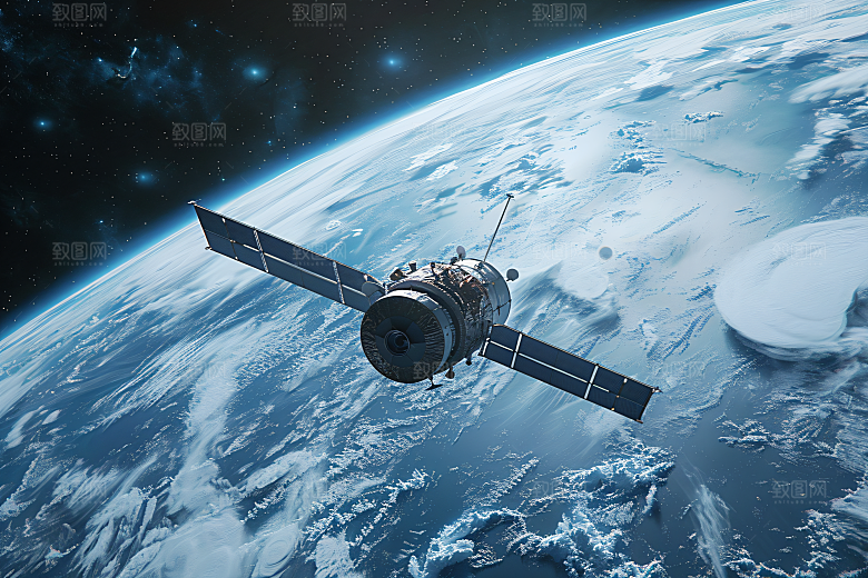 航天卫星星辰大海星空摄影图