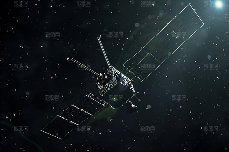 航天卫星星空高清摄影图