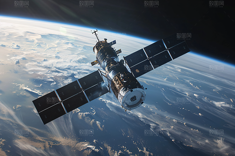 航天卫星宇宙星辰大海摄影图