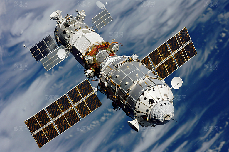 航天卫星地球宇宙摄影图