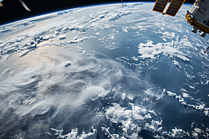 航天卫星空间站太空摄影图