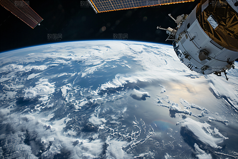 航天卫星宇航星空摄影图