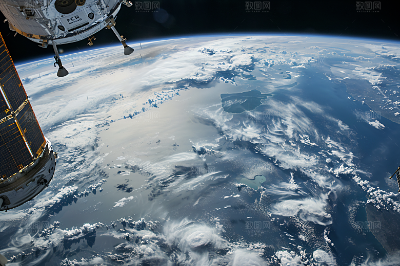 航天卫星宇宙星辰大海摄影图