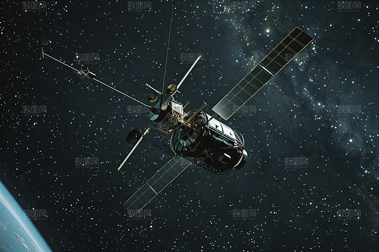 航天卫星星空科技摄影图