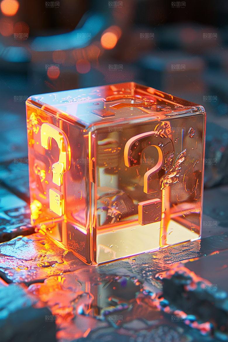 问号盒子游戏立体模型