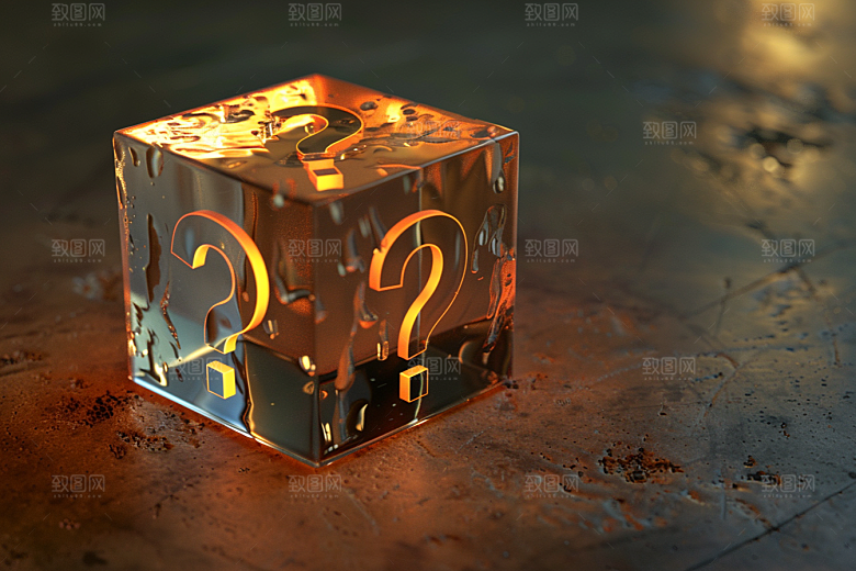 问号盒子立体高清模型