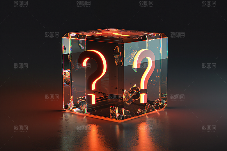 问号盒子道具盲盒模型