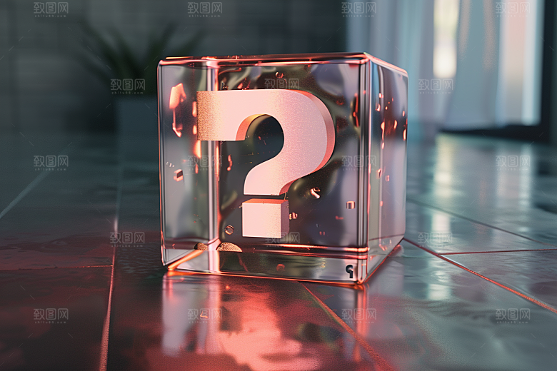 问号盒子趣味质感模型