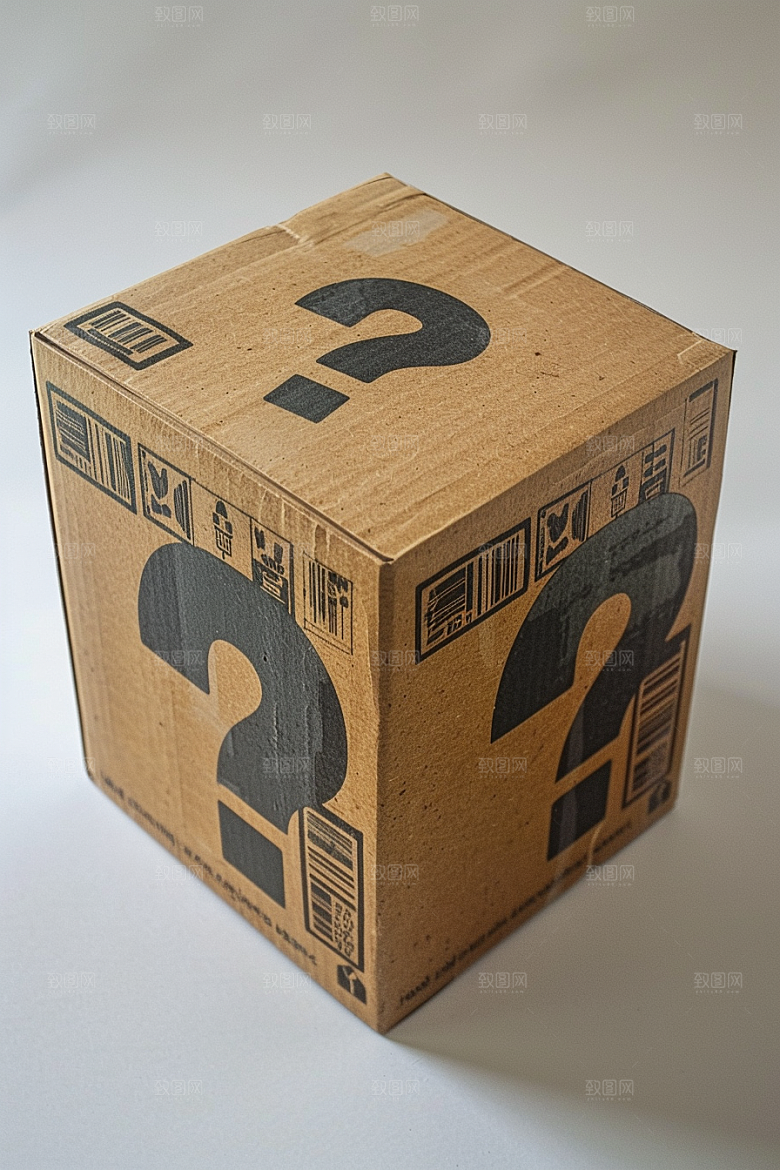 问号盒子立体道具模型