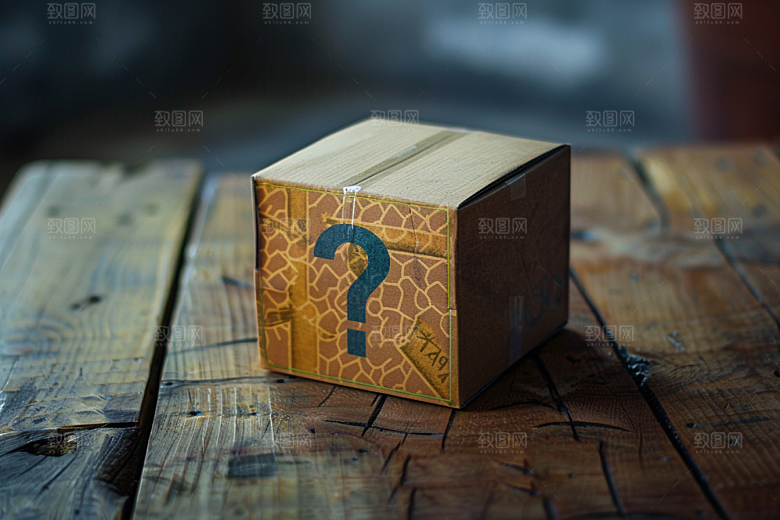 问号盒子质感道具模型