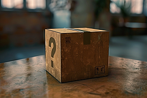 问号盒子质感盲盒模型