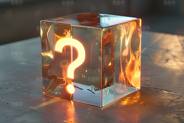 问号盒子立体盲盒模型