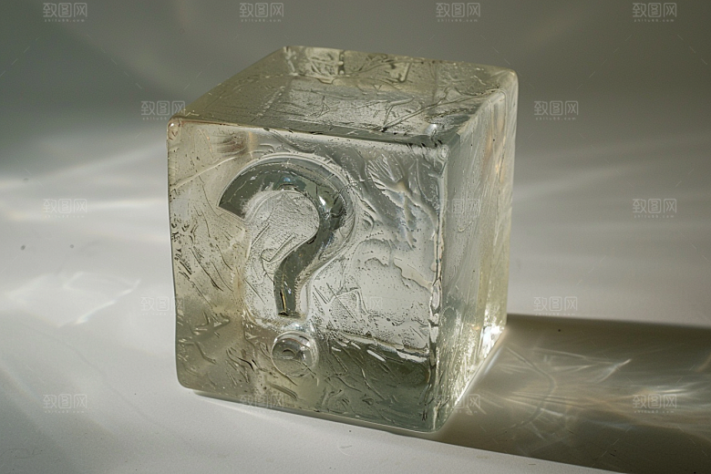 问号盒子立体道具模型