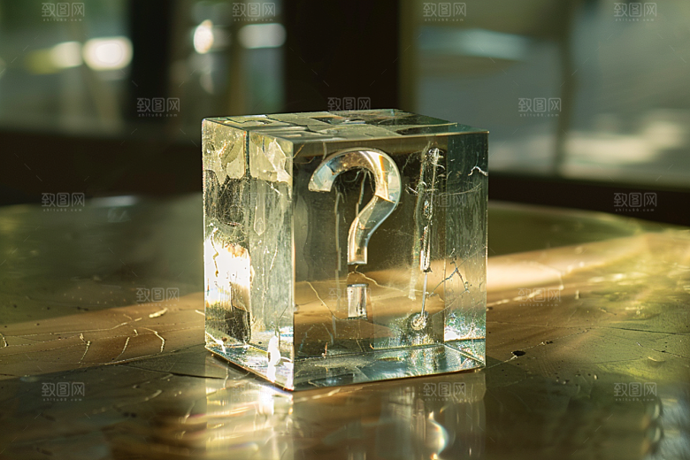 问号盒子立体质感模型