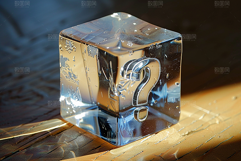 问号盒子质感趣味模型