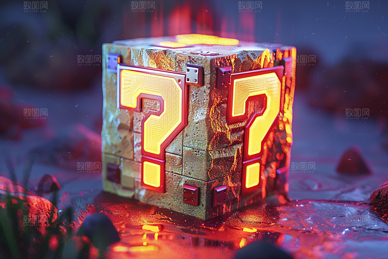问号盒子惊喜高清模型